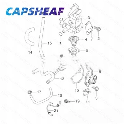 Chery 484 481 X5 V5 Su Pompası 484Fc-1307010 481H-1307010